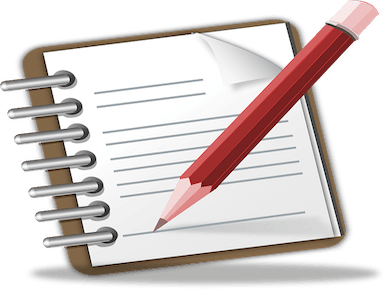 A picture of a notepad.