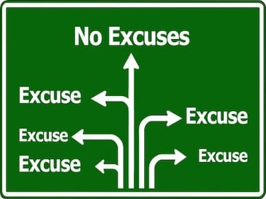 A picture of a no escuse paths to take.