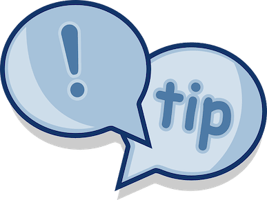 A picture of 'tip!' text.